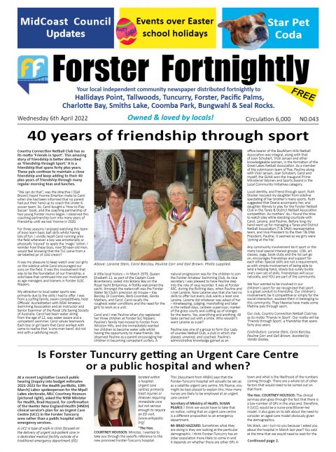 Publication Archive Forster Fortnightly